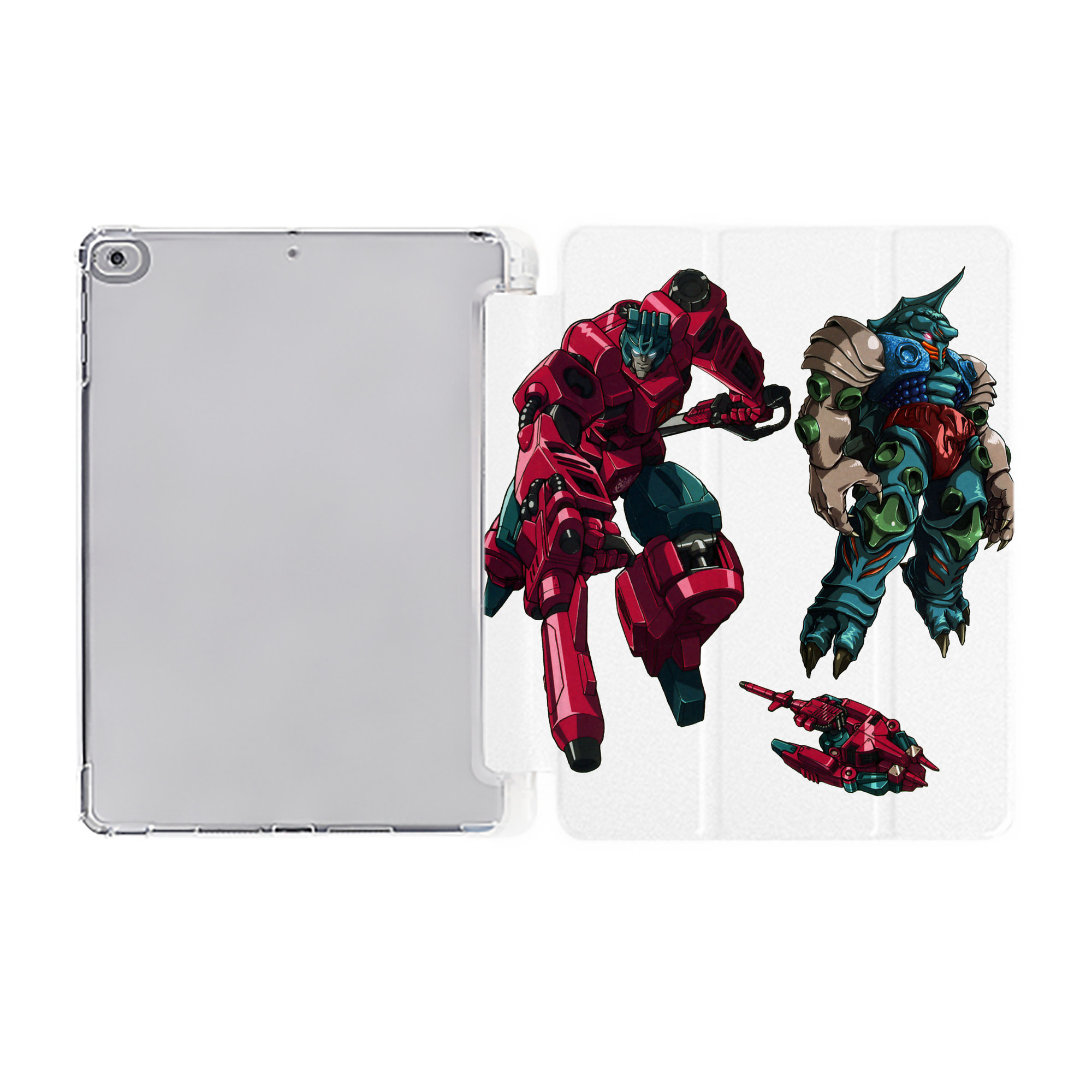 （画像用）  IPad ケース ペン収納付き 三つ折りスタンド PUレザー×シリコン 対応機種9.5/10.5/10.9インチ